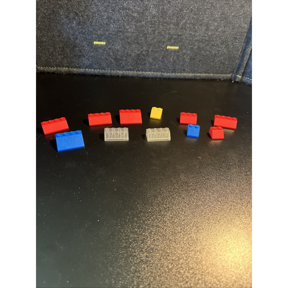Vintage Lego Roof Pieces Lot Of 11 Blue, Red, Yellow, Clear
